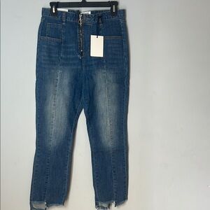 NWT Evidnt by Anthropologie Women's High Rise‎ Straight Jeans Zipper Fly